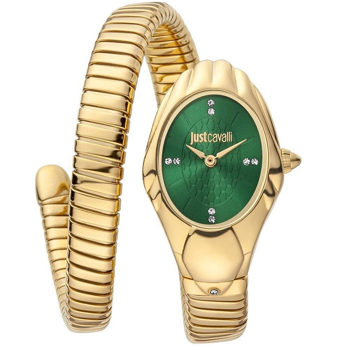 Just Cavalli Women's Snake Green Dial Watch - JC1L182M0015