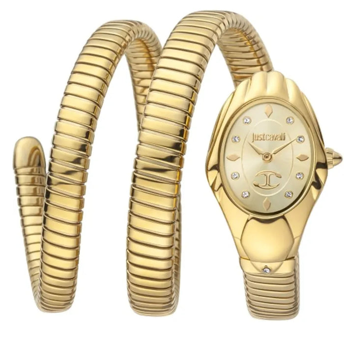 Just Cavalli Women's Snake Gold Dial Watch - JC1L184M0025
