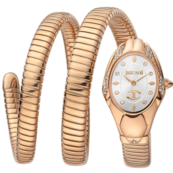 Just Cavalli Women's Snake White Dial Watch - JC1L185M0025