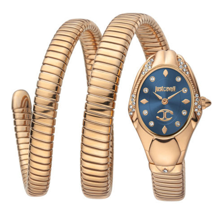 Just Cavalli Women's Glam Chic Snake White Dial Watch - JC1L185M0035