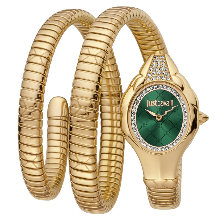 Just Cavalli Women's Serpente Lungo Green Dial Watch