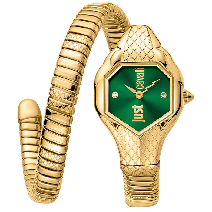 Just Cavalli Women's Serpente Green Dial Watch - JC1L190M0045
