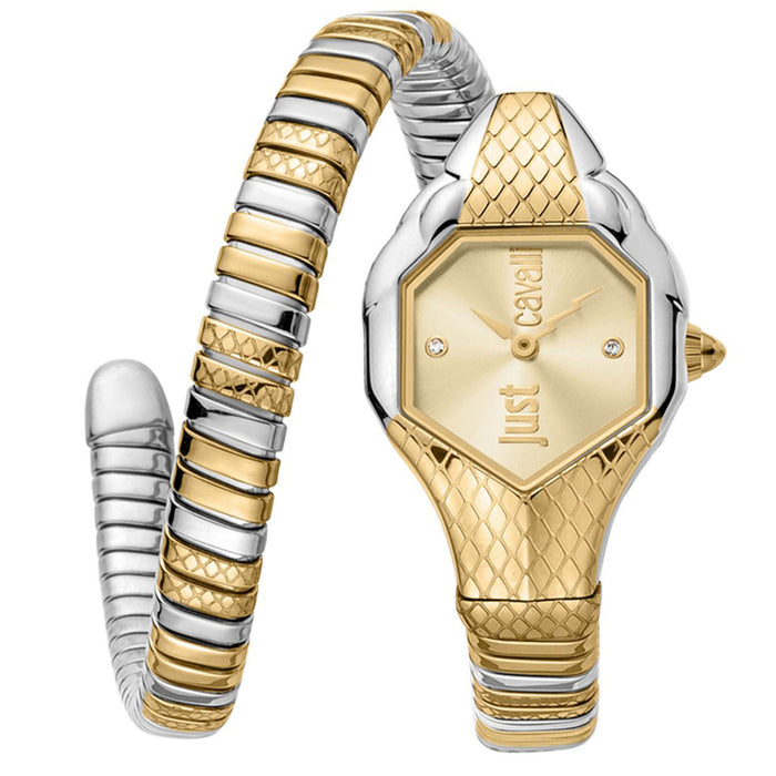 Just Cavalli Women's Snake Gold Dial Watch - JC1L190M0065