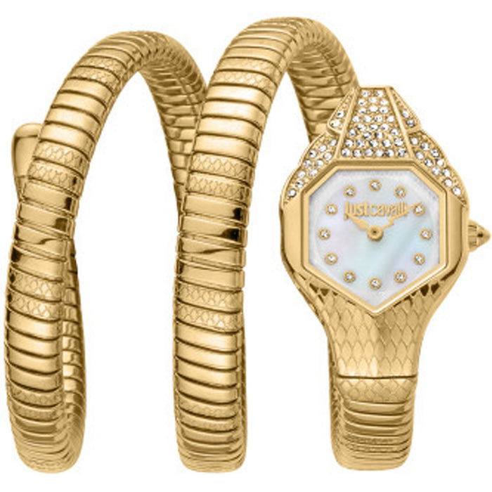 Just Cavalli Women's Snake Mother of pearl Dial Watch - JC1L193M0025