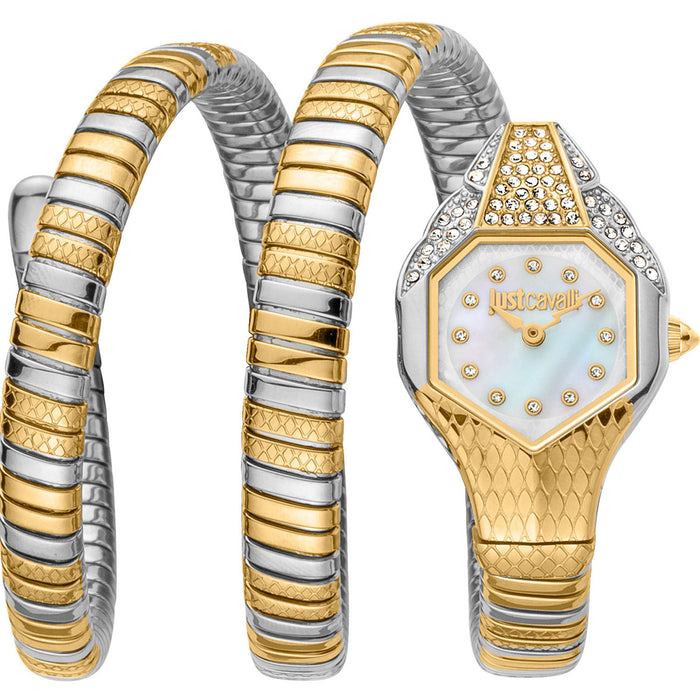 Just Cavalli Women's Snake Mother of pearl Dial Watch - JC1L193M0055
