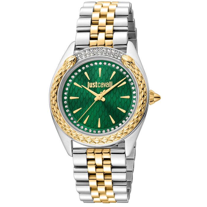 Just Cavalli Women's Animalier Green Dial Watch - JC1L195M0395