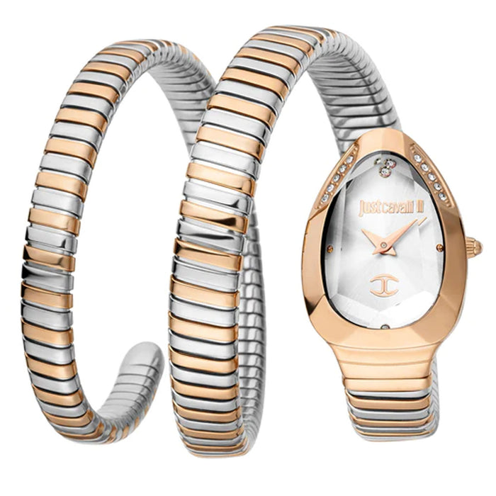 Just Cavalli Women's Snake Silver Dial Watch - JC1L209M0075