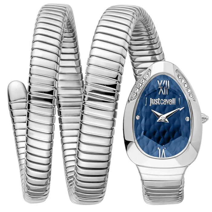 Just Cavalli Women's Snake Blue Dial Watch - JC1L224M0025