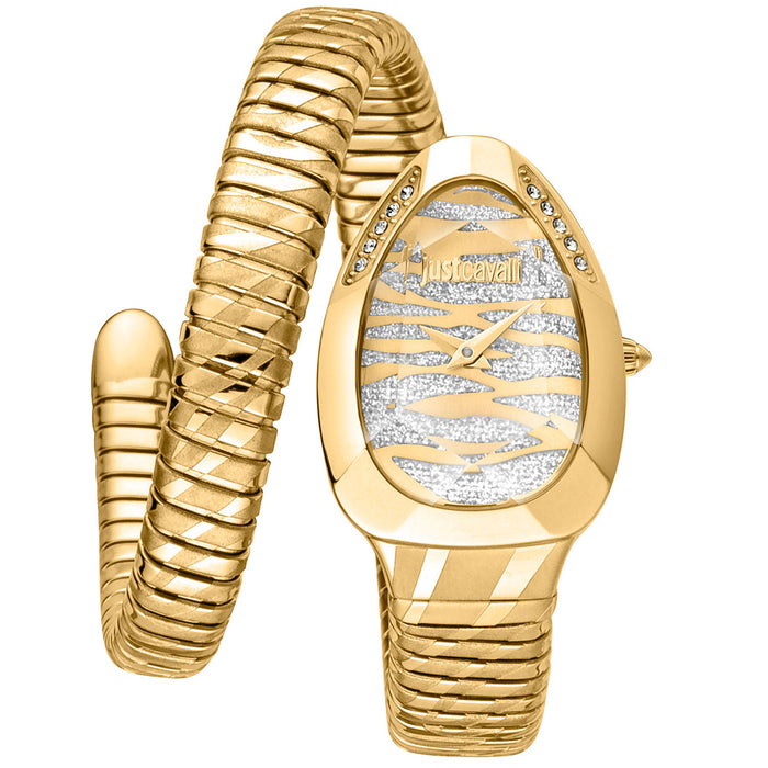 Just Cavalli Women's Snake Green Dial Watch - JC1L225M0035