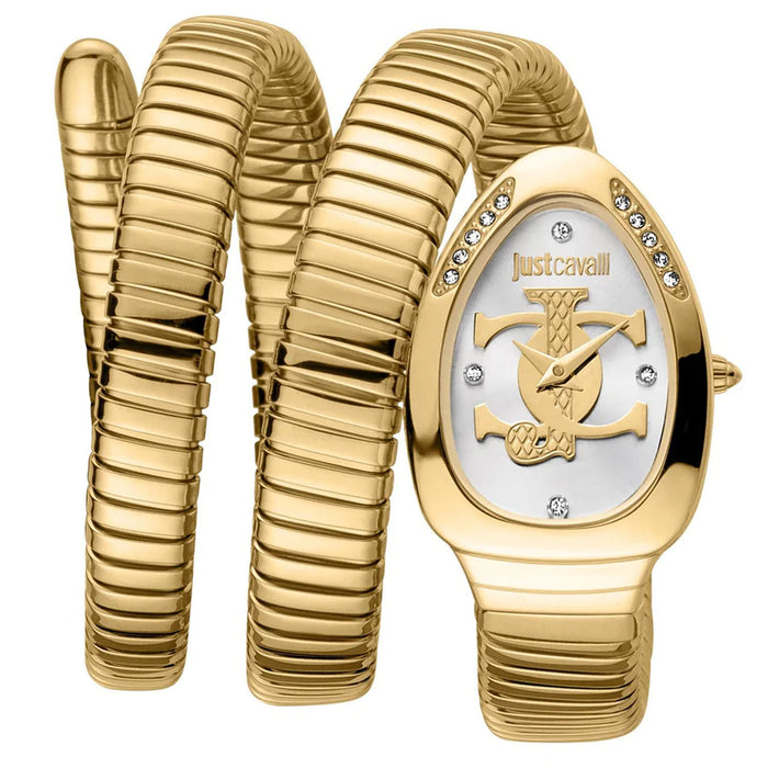 Just Cavalli Women's Snake Silver Dial Watch - JC1L228M0035
