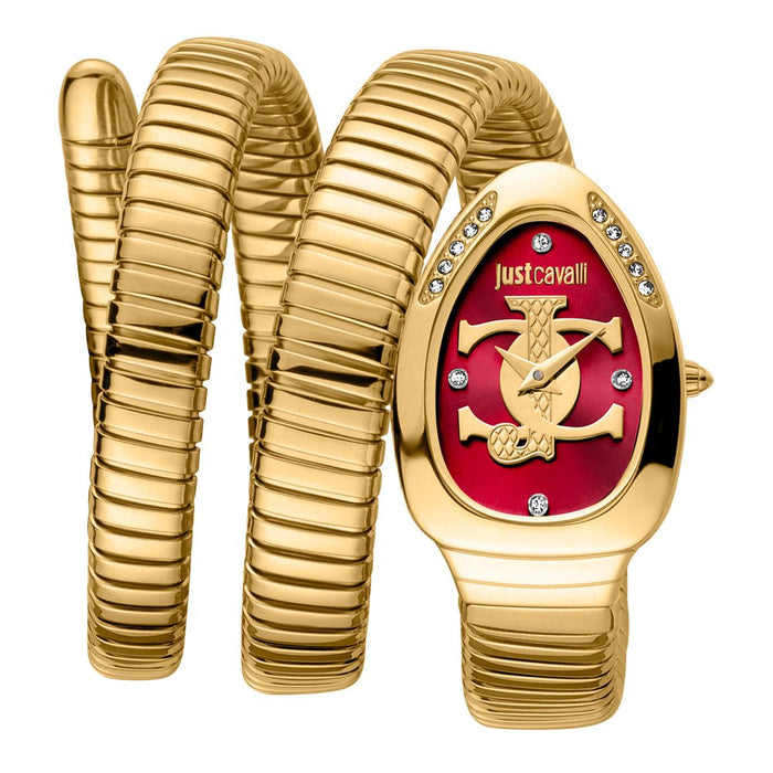 Just Cavalli Women's Snake Silver Dial Watch - JC1L228M0045