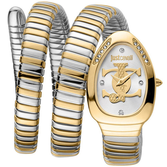 Just Cavalli Women's Snake Silver Dial Watch - JC1L228M0065