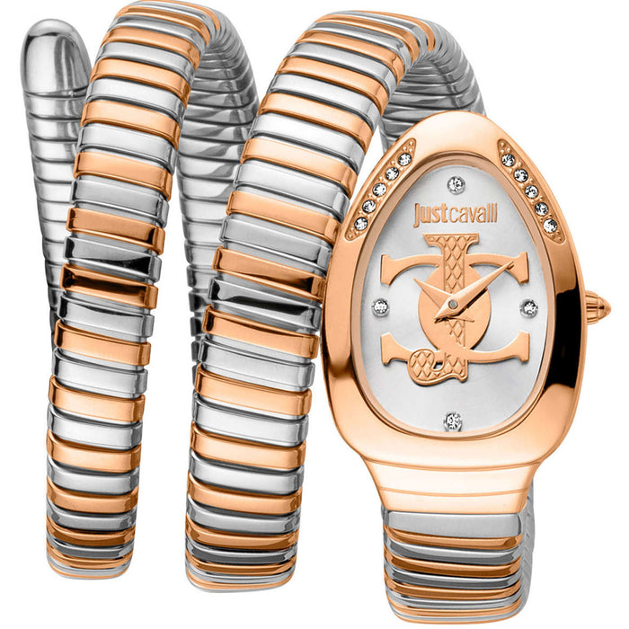 Just Cavalli Women's Snake Silver Dial Watch - JC1L228M0085