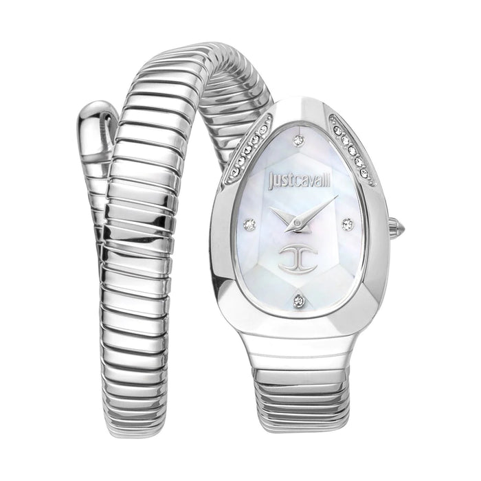 Just Cavalli Women's Glam Snake Mother of pearl Dial Watch - JC1L229M0015