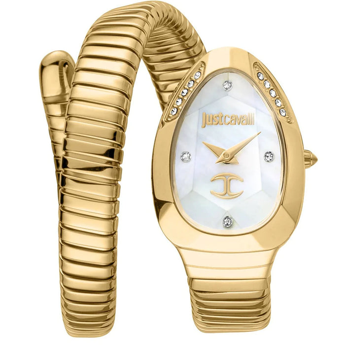 Just Cavalli Women's Snake Mother of pearl Dial Watch - JC1L229M0025