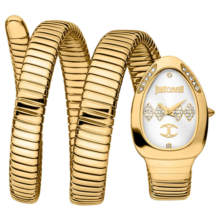 Just Cavalli Women's Snake Silver Dial Watch - JC1L230M0035
