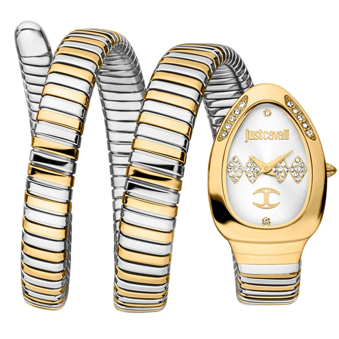 Just Cavalli Women's Snake Silver Dial Watch - JC1L230M0065