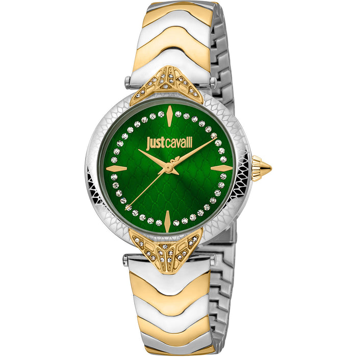 Just Cavalli Women's Animalier Green Dial Watch - JC1L238M0105