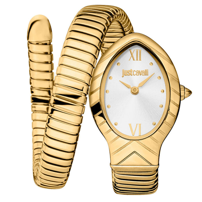 Just Cavalli Women's Snake Silver Dial Watch - JC1L247M0025