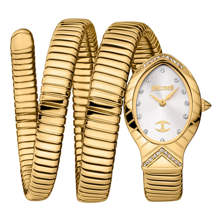 Just Cavalli Women's Snake Silver Dial Watch - JC1L248M0025
