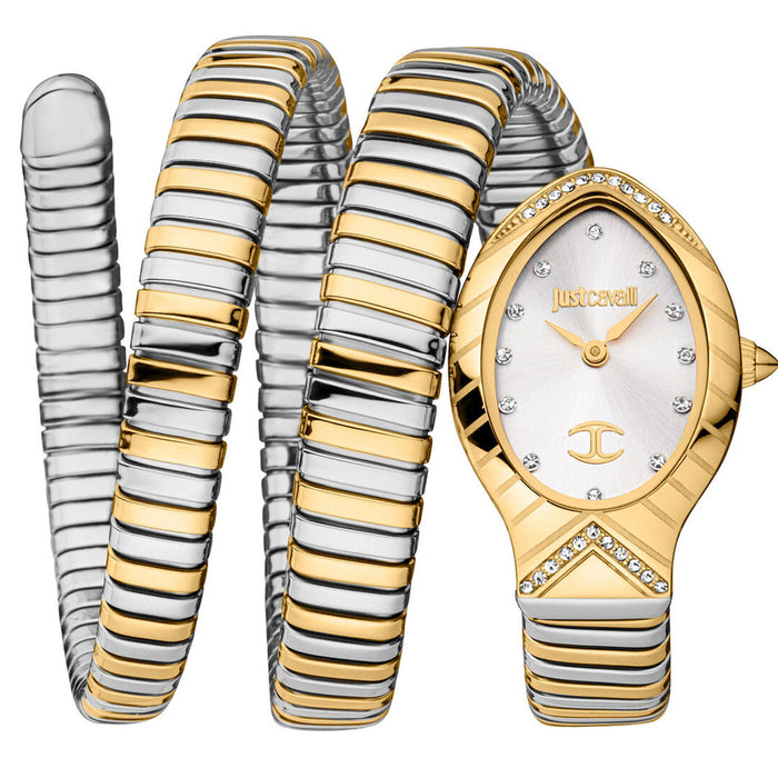 Just Cavalli Women's Snake Silver Dial Watch - JC1L248M0055