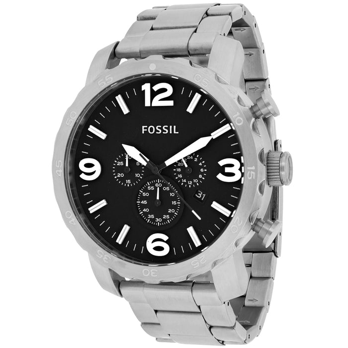 Fossil Men's Nate Black Dial Watch - JR1353