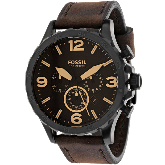 Fossil Men's Nate Brown Dial Watch - JR1487