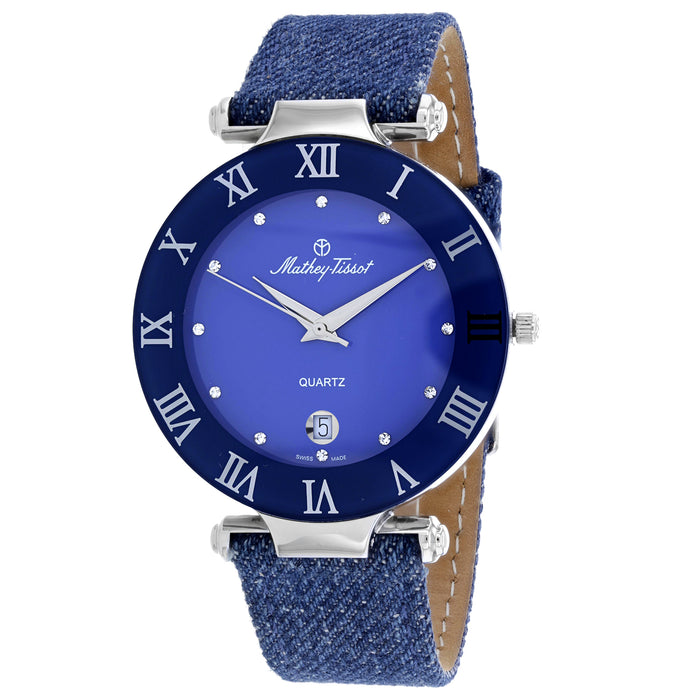 Mathey Tissot Women's Classic Blue Dial Watch - KB266M