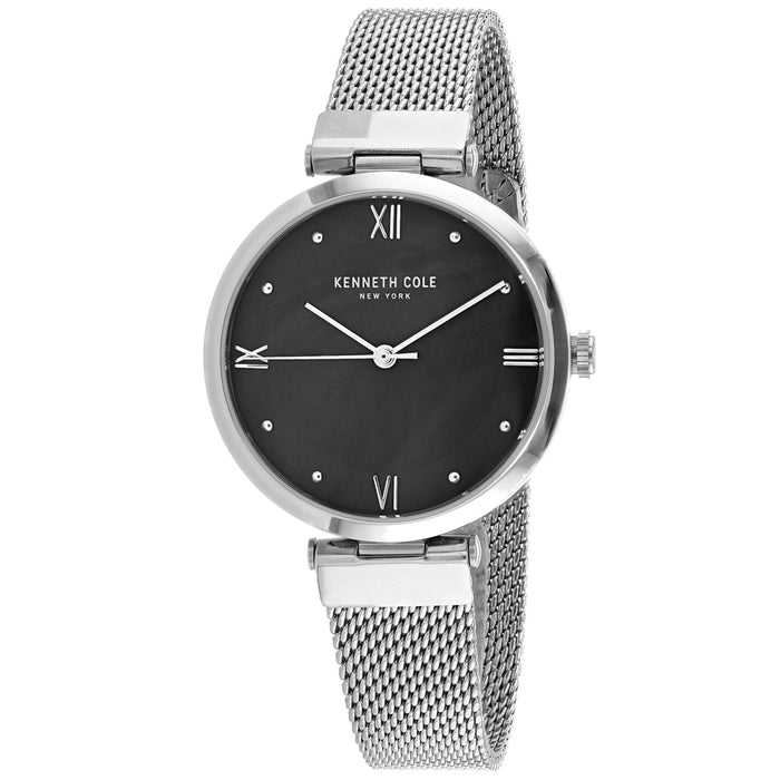 Kenneth Cole Women's Classic Black Mother of pearl Dial Watch - KC50258001