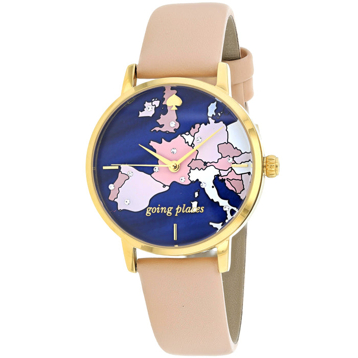 Kate Spade Women's Metro Vachetta Blue Dial Watch - KSW1139