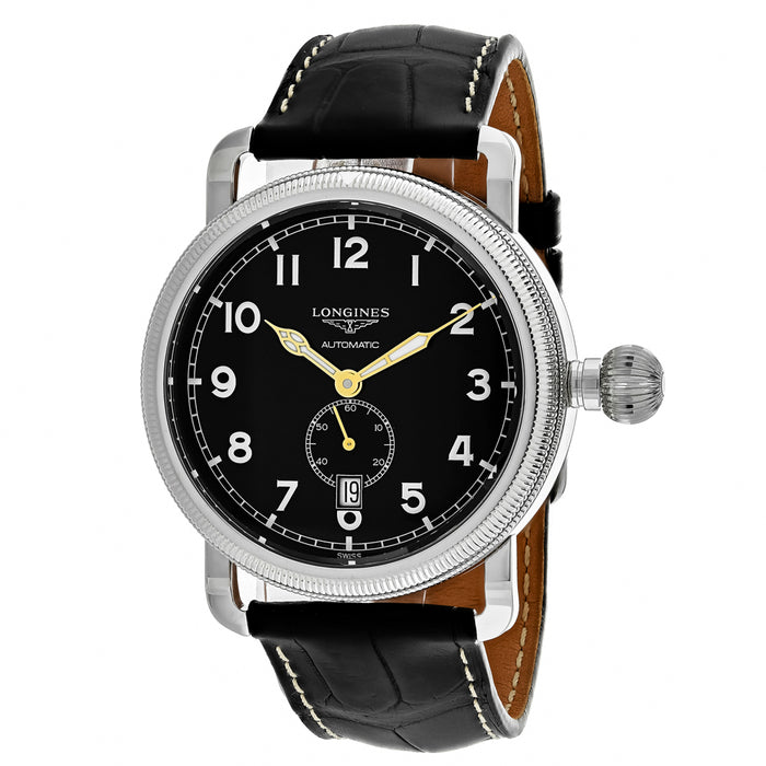 Longines Men's Avigation Black Dial Watch - L27774532