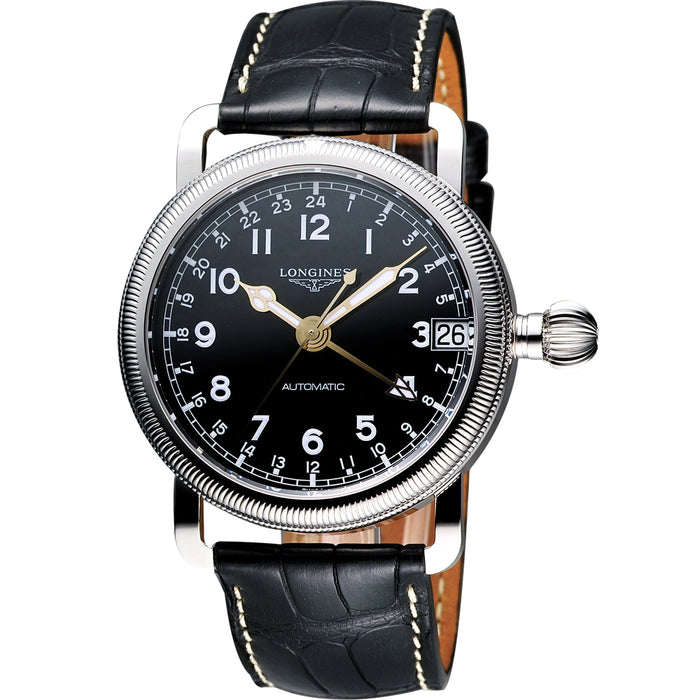 Longines Men's Avigation Black Dial Watch - L27784532