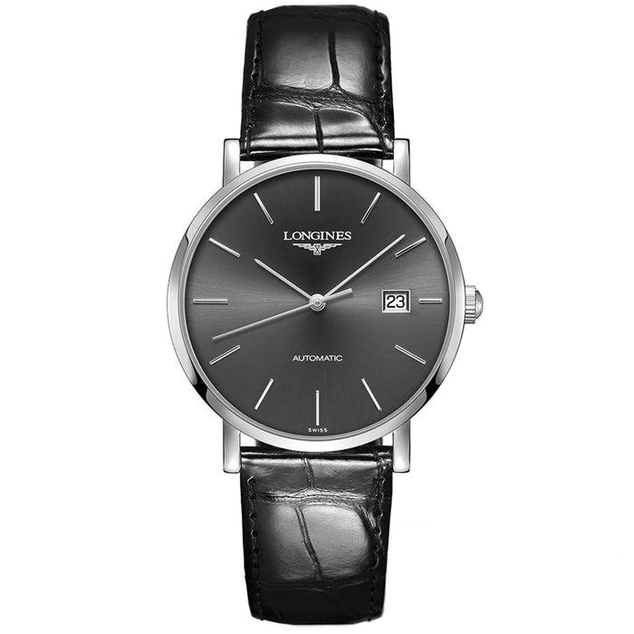 Longines Men's Elegant Grey Dial Watch - L49104722