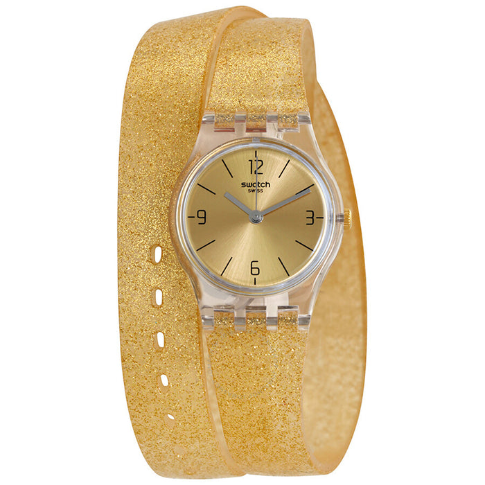 Swatch Women's Goldendescent Gold Dial Watch - LK351C