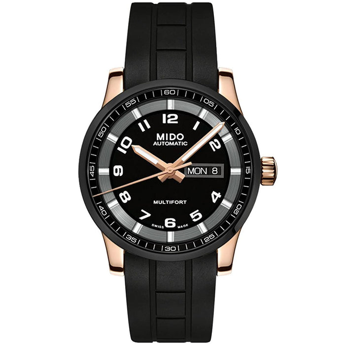 Mido Men's Multifort Black Dial Watch - M0054303705780