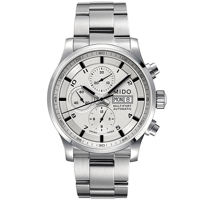 Mido Men's Multifort White Dial Watch - M0056141103701