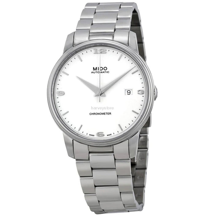 Mido Men's Baroncelli III White Dial Watch - M0104081101100