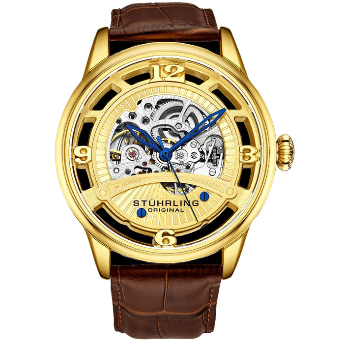 Stuhrling Men's Classic Gold Dial Watch - M12656