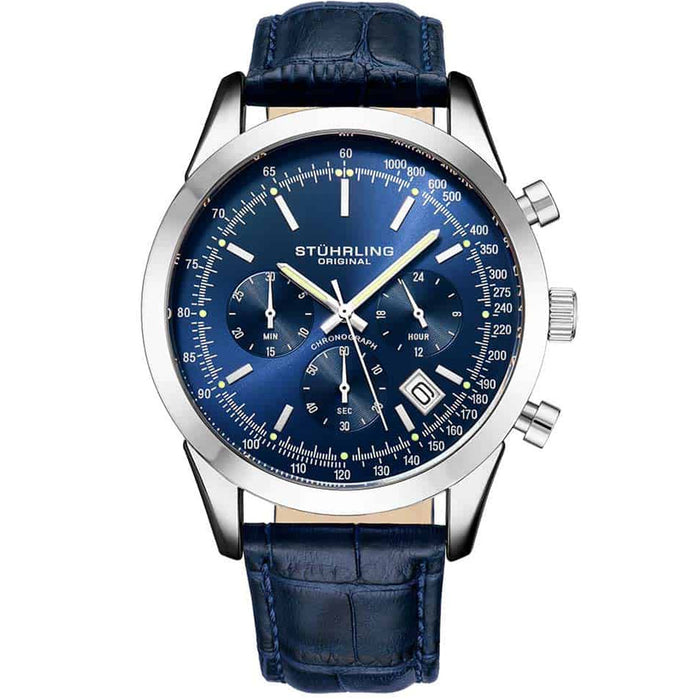 Stuhrling Men's Classic Blue Dial Watch - M12666
