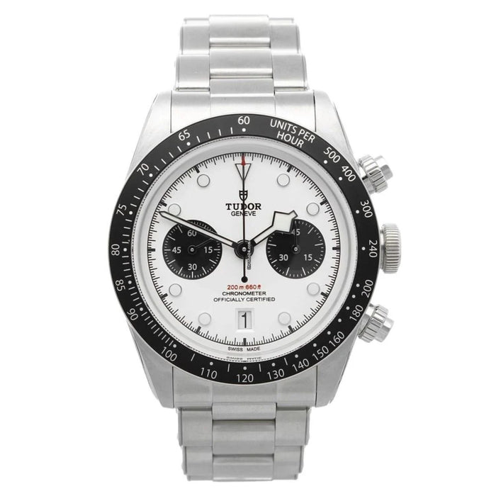 Tudor Men's Black Bay White Dial Watch - M79360N-0002