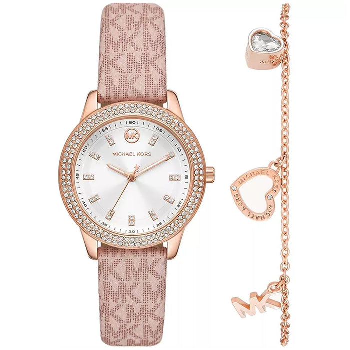 Michael Kors Women's Tibby Set Silver Dial Watch - MK1050SET