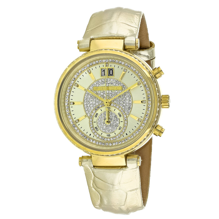 Michael Kors Women's Sawyer  Gold Dial Watch - MK2444