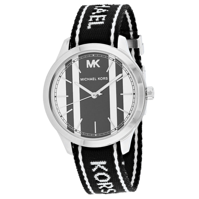 Michael Kors Women's Runway Nato White and Black Dial Watch - MK2795
