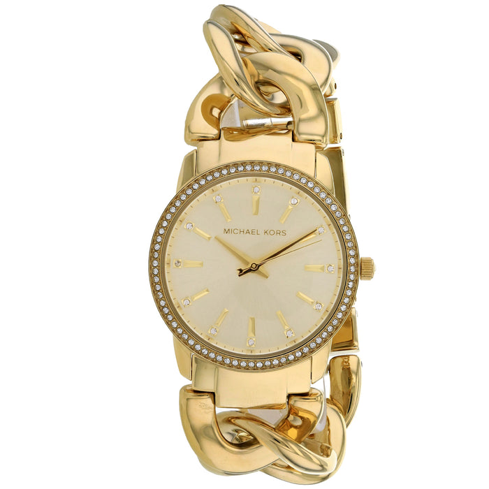 Michael Kors Women's Nini Crystal Gold Dial Watch - MK3235