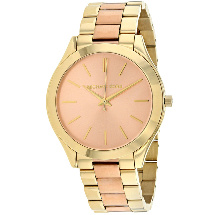 Michael Kors Women's Slim Runway Pink Dial Watch - MK3493