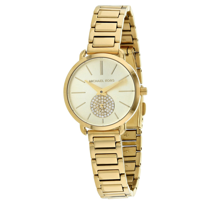 Michael Kors Women's Portia Gold Dial Watch - MK3838