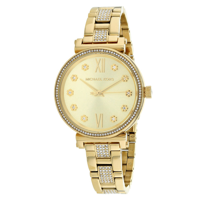 Michael Kors Women's Sofie Gold Dial Watch - MK3881