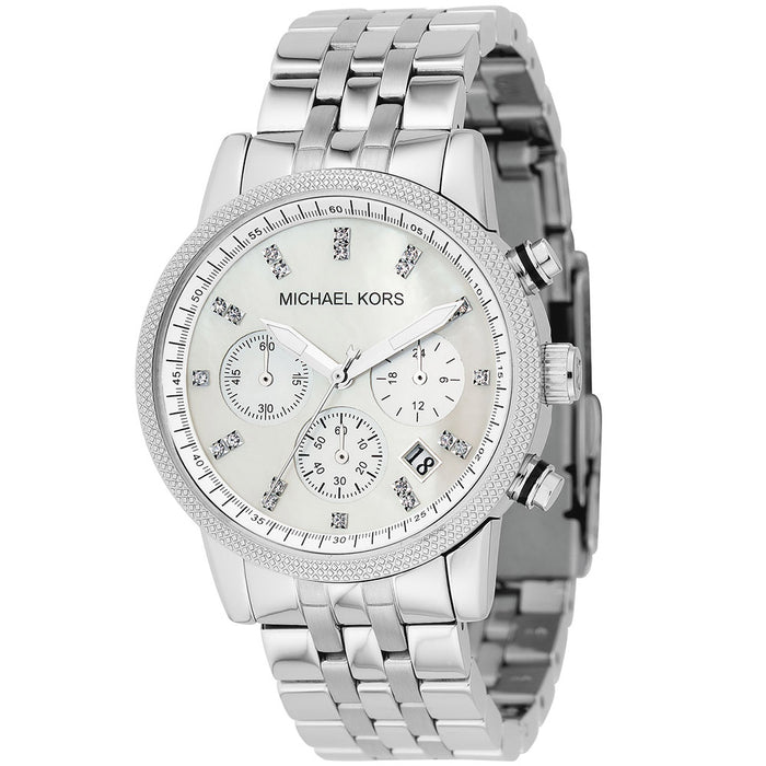 Michael Kors Women's Classic chronograph Mother of pearl Dial Watch - MK5020