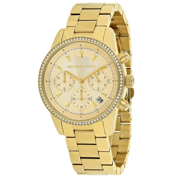 Michael Kors Women's Ritz Gold tone Dial Watch - MK6356