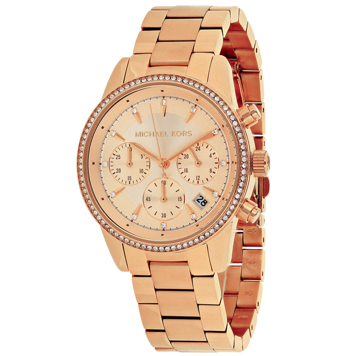 Michael Kors Women's Ritz Rose gold Dial Watch - MK6357